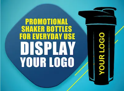 How can a shaker bottle help in promoting your business